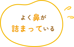 よく鼻が詰まっている