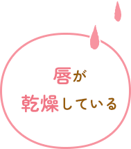 唇が乾燥している
